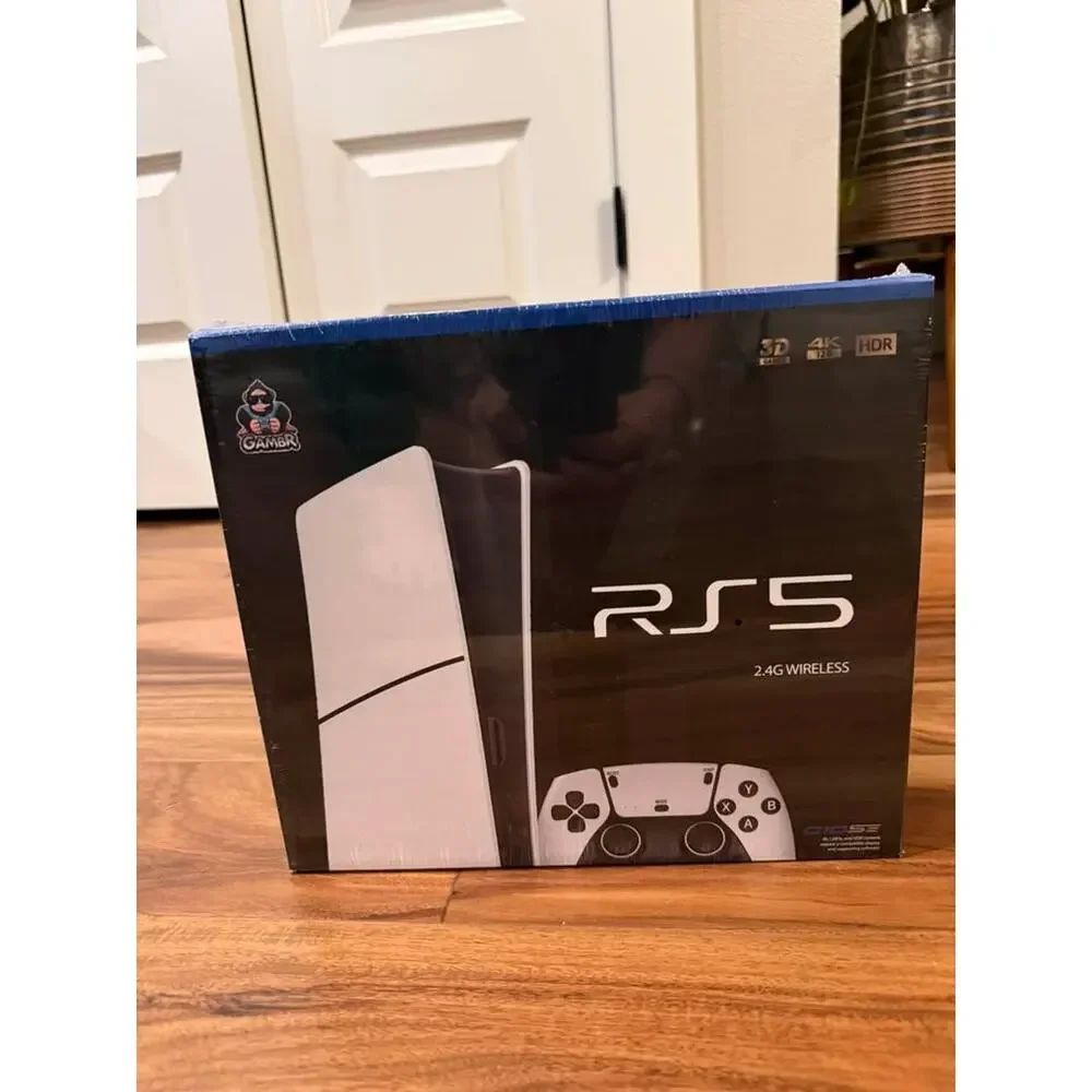 GAMBR RS5 Retro Game Console – Factory Sealed | 2 Wireless Controllers | 4K HDMI